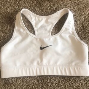 nike sports bra white